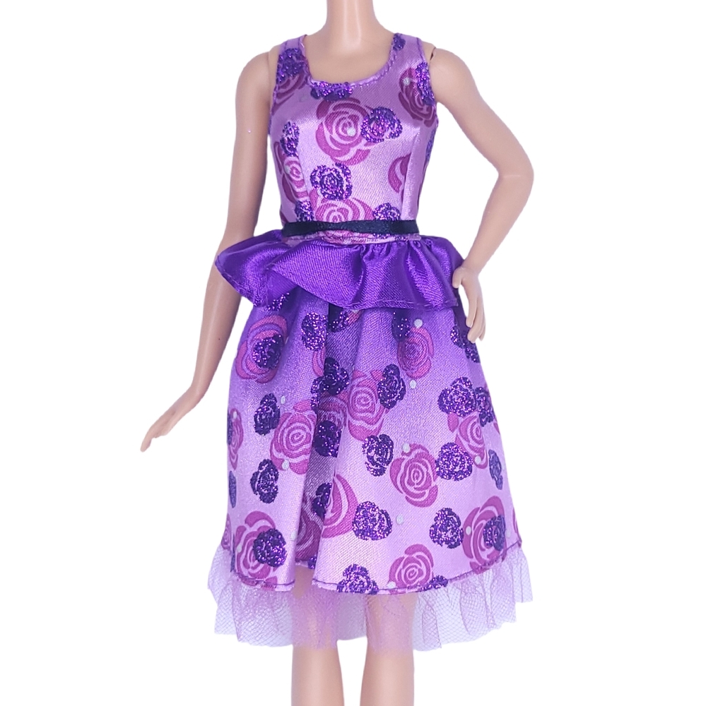 Barbie Raquelle 2014 Style In The Spotlight Dress Purple Floral Mattel #CCM08
